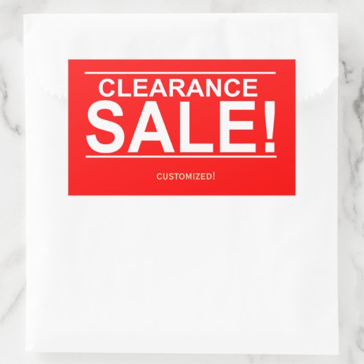 Rote Aufkleber für den Endverkauf (Tasche)