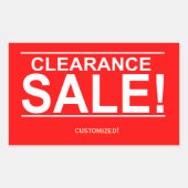 Rote Aufkleber für den Endverkauf (Vorderseite)