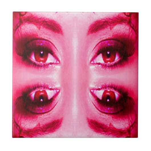 Rote Augen Fliese (Vorderseite)