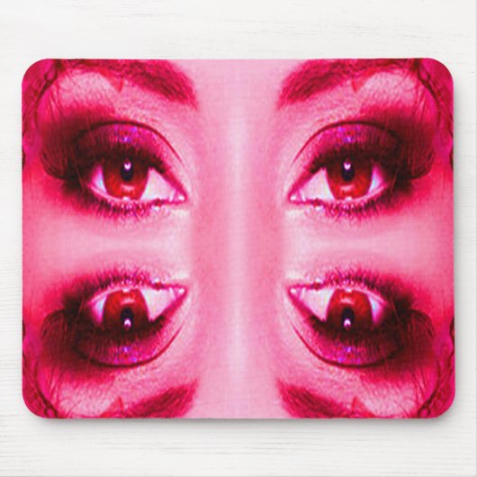 Rote Augen Mousepad (Vorne)