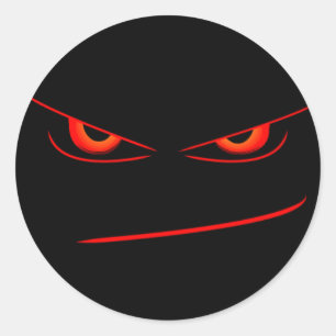 Rote Augen Siegel Runder Aufkleber