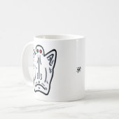 Rote Augen spitze Ohren Vampir-ähnliche Kreatur Kaffeetasse (Vorderseite Links)