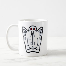 Rote Augen spitze Ohren Vampir-ähnliche Kreatur Kaffeetasse