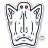 Rote Augen spitze Ohren Vampir-ähnliche Kreatur v1 Aufkleber (Vorderseite)