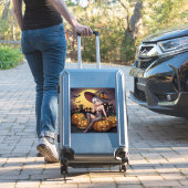 Rote Augenröhre auf Jack-O-Lantern Aufkleber (Koffer Insitu)