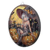 Rote Augenröhre auf Jack-O-Lantern Dartscheibe (Vorderseite rechts)