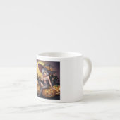 Rote Augenröhre auf Jack-O-Lantern Espressotasse (Vorderseite Rechts)