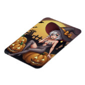 Rote Augenröhre auf Jack-O-Lantern Magnet (Linke Seite)