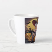 Rote Augenröhre auf Jack-O-Lantern Milchtasse (Linke Ecke)