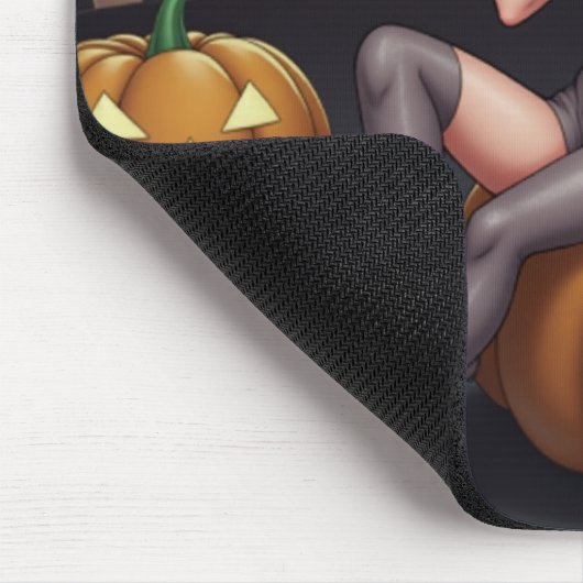Rote Augenröhre auf Jack-O-Lantern Mousepad (Ecke)