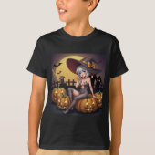 Rote Augenröhre auf Jack-O-Lantern T-Shirt (Vorderseite)