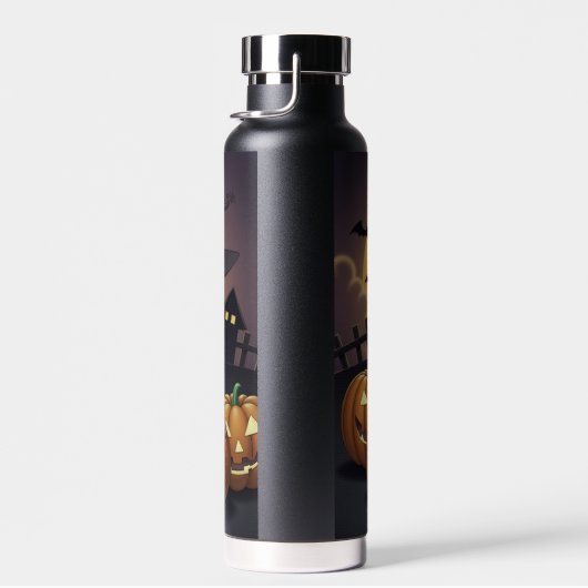 Rote Augenröhre auf Jack-O-Lantern Trinkflasche (Rechts)