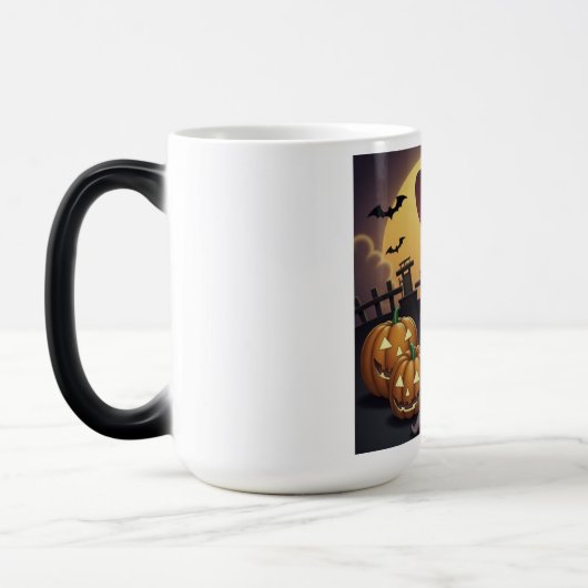 Rote Augenröhre auf Jack-O-Lantern Verwandlungstasse (Links)