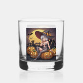 Rote Augenröhre auf Jack-O-Lantern Whiskyglas (Vorderseite)