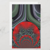 Rote Aurora Kunst, Dichtung und Musik Briefpapier (Vorne/Hinten)