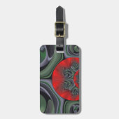 Rote Aurora Kunst, Dichtung und Musik Gepäckanhänger (Vorderseite vertikal)