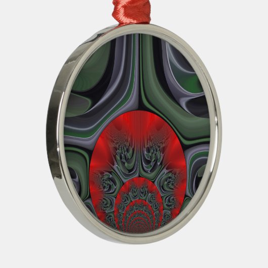 Rote Aurora Kunst, Dichtung und Musik Ornament Aus Metall (Rechts)