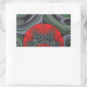 Rote Aurora Kunst, Dichtung und Musik Rechteckiger Aufkleber (Tasche)