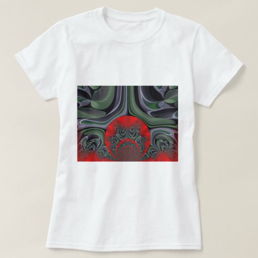 Rote Aurora Kunst, Dichtung und Musik T-Shirt (Design vorne)