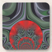 Rote Aurora Kunst, Dichtung und Musik Untersetzer (Vorderseite)