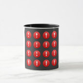 Rote Ausrufezeichen-Warnsymbole Tasse (Zentrum)
