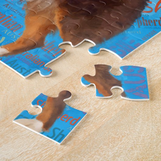 Rote australische Schäferhunde - Australier Puzzle (Seite)