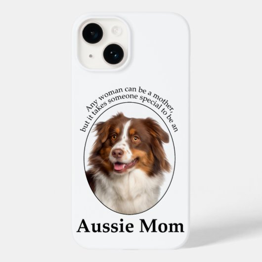 Rote Australische Schepherd-Mama Case-Mate iPhone Hülle (Rückseite)