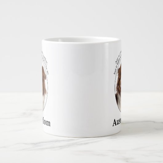 Rote Australische Schepherd-Mama Jumbo-Tasse (Vorderseite)