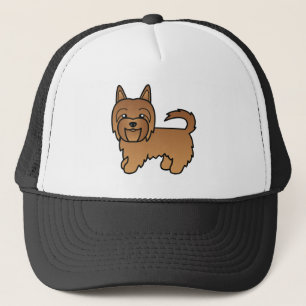 Rote Australische Terrier-Hund süße Illustration Truckerkappe