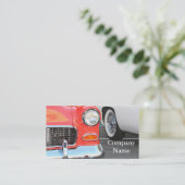 Rote Auto-Visitenkarten Visitenkarte (Stehend Vorderseite)