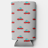 Rote Autos auf grau Selters Dosenkühler (Vorderseite)