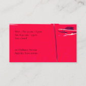 rote Autotür Visitenkarte (Rückseite)