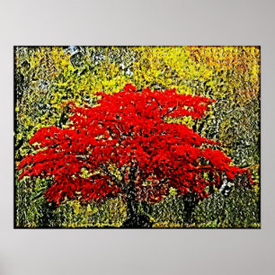 Rote Autumn Painting Art Posters Poster