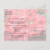 Rote Azalea-Blume Abschluss-Ankündigung Ankündigungspostkarte (Rückseite)