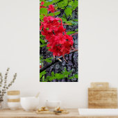 Rote Azalea Blume Poster (Küche)