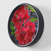 Rote Azalea Blume Uhr (Winkel)