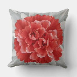 Rote Azalea Botanische Art Throw Kissen Cove