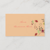 Rote Babados-Parrots auf Ali'i-Zweig küssen Visitenkarte (Rückseite)