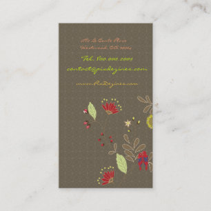 Rote Babados-Parrots auf Ali'i-Zweig küssen Visitenkarte