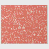 Rote Babydusche Geschenkpapier (Flach)