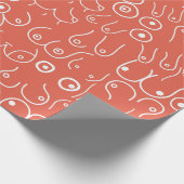 Rote Babydusche Geschenkpapier (Ecke)