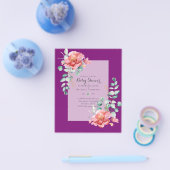 ROTE BABYSHOWY-EINLADUNG MIT GERINGEM HAUSHALT FLYER (Einzeln)