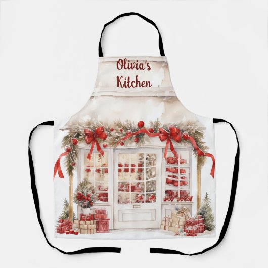 Rote Bäckerei Schürze (Vorderseite)