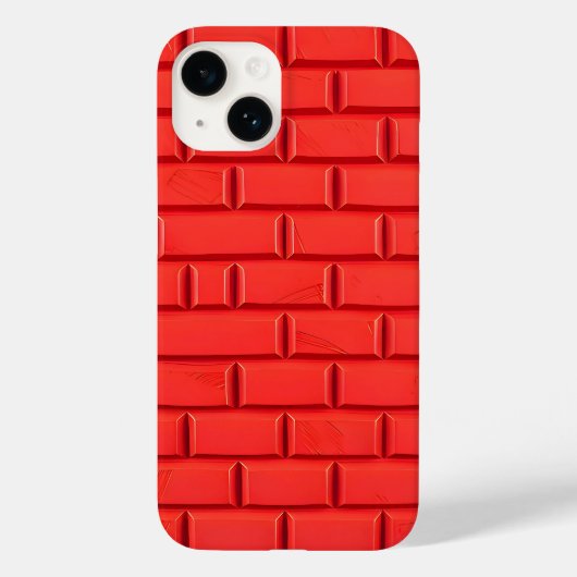 Rote Backsteinstruktur iPhone-Hülle mit mutigem De Case-Mate iPhone Hülle (Rückseite)
