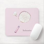 Rote Badminton-Sportarten Mousepad (Mit Mouse)