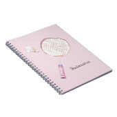 Rote Badminton-Sportarten Notizblock (Rechte Seite)