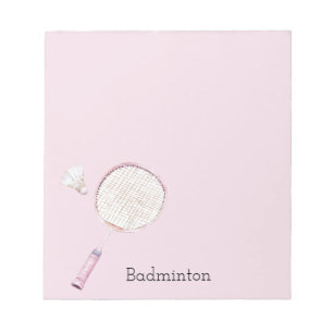 Rote Badminton-Sportarten Notizblock
