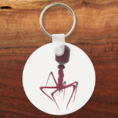 Rote Bakteriophage Schlüsselanhänger (Vorderseite)