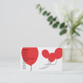 Rote Balkone - Unternehmen Visitenkarte (Stehend Vorderseite)