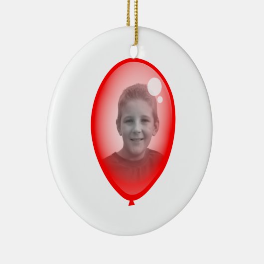 Rote Ballon-Schablone Keramik Ornament (Rechts)